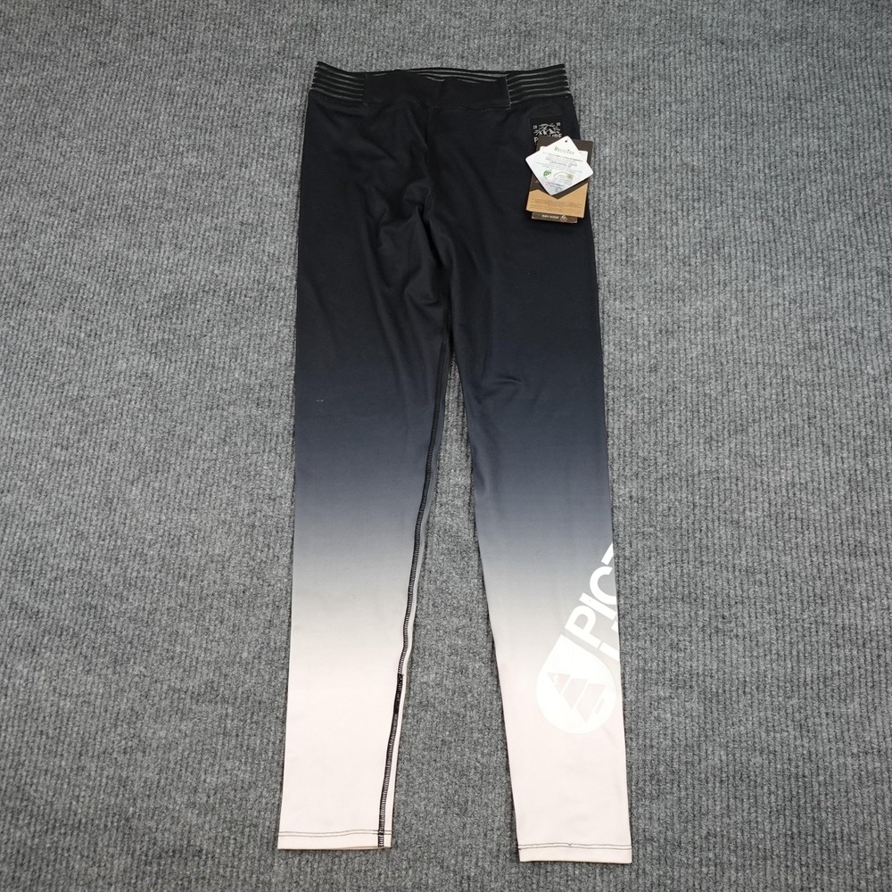 Picture Organic Clothing Leggings Womens XS/S Black Caty Tech Ombré Snow